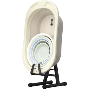 浴室放盆架置物架卫生间脸盆收纳架落地家用脸盆架厕所盆子收纳架