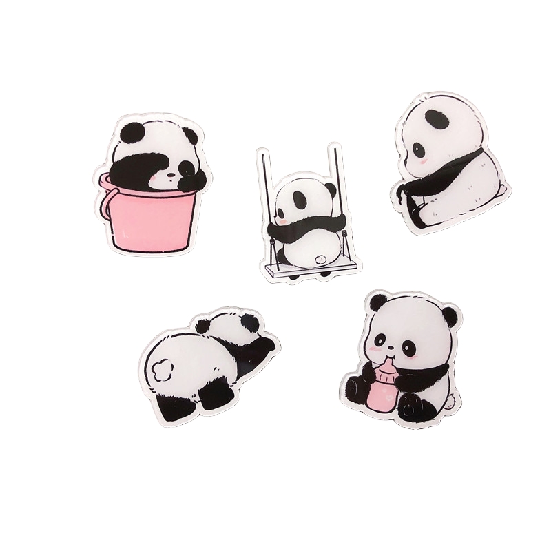 可爱胖墩墩大熊猫ins冰箱贴 磁贴卡通亚克力迷你精致饰品磁力贴