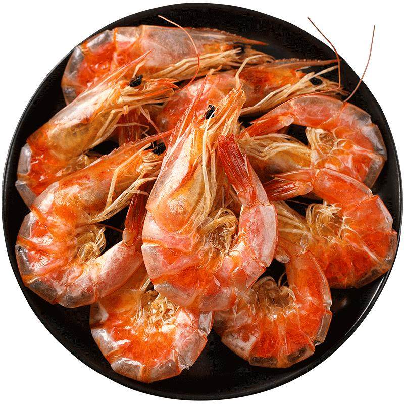 渔食客250g无盐海鲜休闲烤虾干