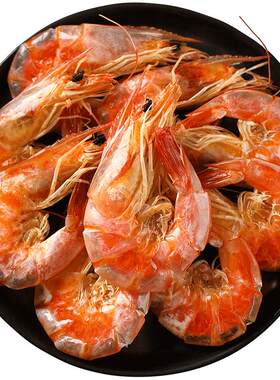 渔食客250g无盐海鲜休闲烤虾干