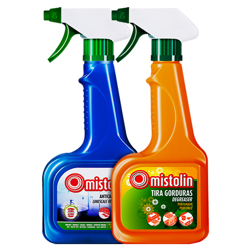 进口mistolin米斯特林厨房油烟机清洗剂去油污浴室水垢玻璃清洁剂