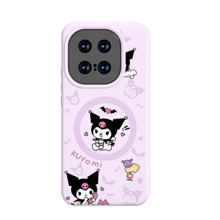 库洛米适用iqoo15手机壳磁吸iqoo13液态硅胶iq12pro新款vivo保护套外壳专用新品系列高端紫色高级感凌云软壳