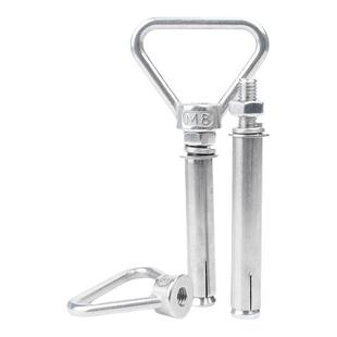 固万基304不锈钢膨胀螺丝带环带圈加长万能三角拉爆吊环膨胀螺栓