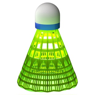 乐动力发光羽毛球夜光尼龙球带灯夜用荧光发亮夜打闪光球