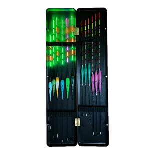 6支夜光漂(咬钩变色)+6支白天漂日夜两用套装鲤鲫鱼综合醒目鱼漂