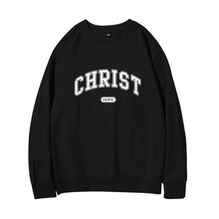 周雨彤明星同款加绒卫衣女2026新款黑色韩版秋冬圆领宽松学生外套