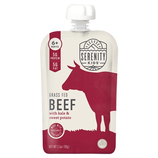 美国进口Serenity Kids宝宝婴儿辅食蔬菜泥鳄梨油有机草饲牛肉泥