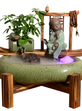 招财循环中式风开业乔迁流水摆件