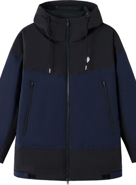 乐卡克法国公鸡秋冬季男女同款保暖运动休闲中长款羽绒服