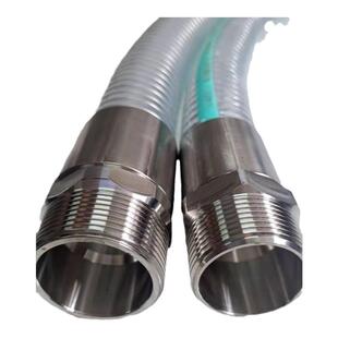 PVC食品级透明钢丝软管无味水管RC内外丝管螺纹304扣压接头总成