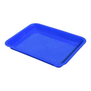 蓝色红色小塑料盘茶盘长方形塑料盆小号pp塑料盒工业打包装零件盒