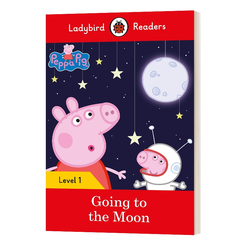 英文原版 Peppa Pig Going to the Moon Ladybird Readers Level 1 小瓢虫分级阅读1 小猪佩奇上月球 英文版 进口英语原版书籍