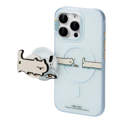 CARECASE蓝框好奇觅食猫磁吸壳