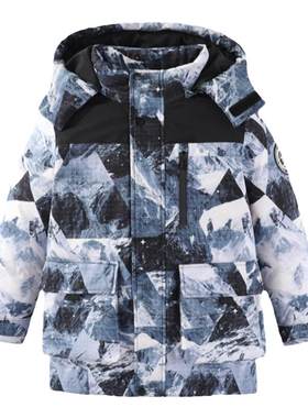 雪中飞儿童羽绒服中长款男童加厚