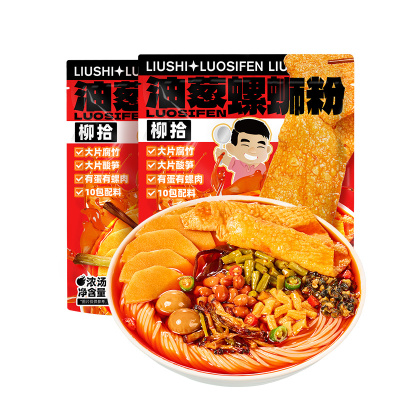 柳拾螺蛳粉油葱辣油大腐竹415g柳州正宗官方袋装螺丝粉水煮米粉