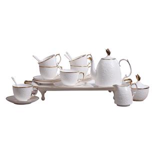 咖啡具套装陶瓷欧式小奢华杯碟英式下午茶茶具轻奢北欧风骨瓷简约