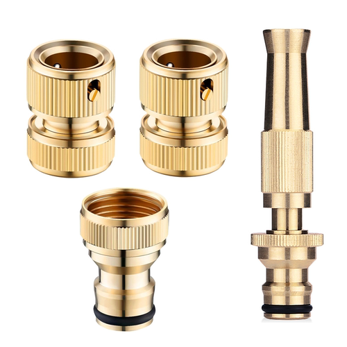 黄铜水龙头转接头奶嘴洗车浇花水管软管通水接4分6分转换头配件