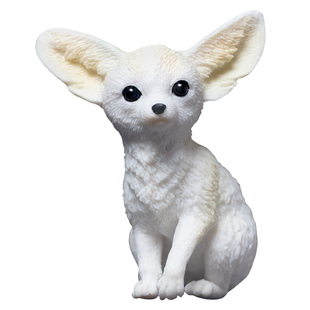 PNSO非洲象河马北极熊白犀牛耳廓狐动物园成长陪伴模型萌宠6只