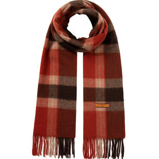 siggi 羊绒围巾女秋冬经典格子围脖百搭新年红披肩生日送长辈礼物