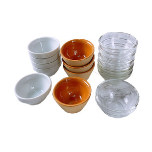 钵仔糕模具钵子糕碗烘焙碗杯小陶瓷玻璃碗布丁摆摊碗仔糕材料10个