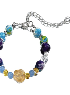 【星穹漫游】MIES原创油画风个性手链女彩色天然石水晶手串高级感