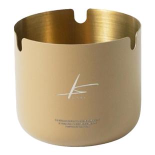 轻奢不锈钢烟灰缸家用客厅办公室酒店美式复古高级感端大气上档次