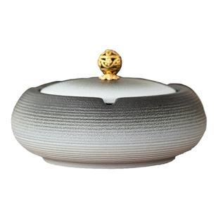 JOJO'S L. PD.紫泉涧.粗陶带盖烟灰缸中式家用客厅陶瓷缸 | 垂青