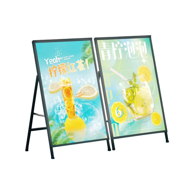 展示牌海报架展架立式软膜灯箱发光广告牌户外超薄展示架摆摊招牌