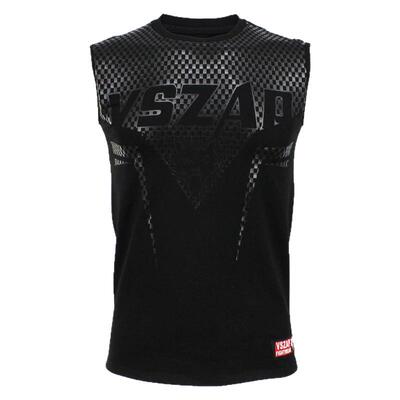 男士黑色亮片反光速干运动背心