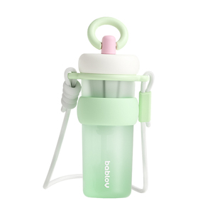 bablov吸管杯女生便携耐高温tritan高颜值水杯外出随行夏天防摔杯