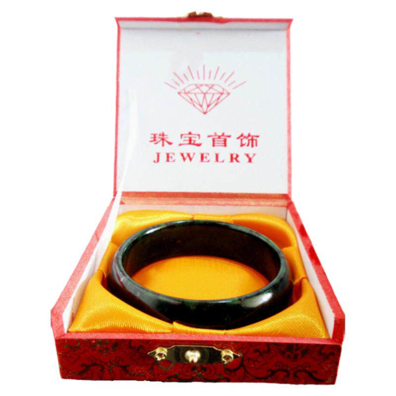 新疆和田玉纯天然黑碧玉手镯 墨碧玉正品精选直径57mm条宽18mm