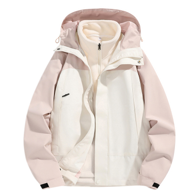 唐狮集团DESSO冲锋衣女春秋新款三合一可拆卸户外登山冬季外套男