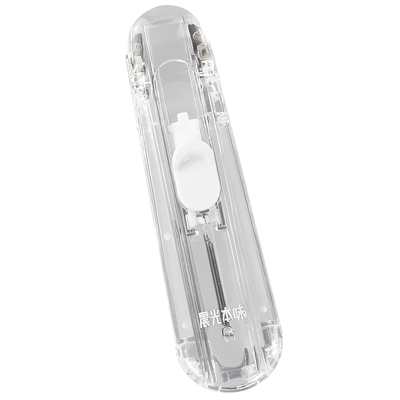 晨光推夹器文件资料试卷书本大号无痕透明推推夹高颜值订书夹金属装订推夹整理固定器补充夹子补充钉办公用品