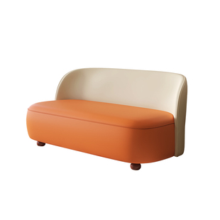 新款拼色小沙发卧室超窄小户型双人网红休闲民宿女装服装店休息