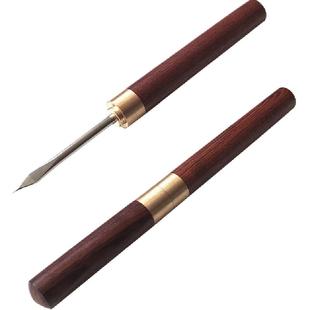 顺丰包邮Edo茶针不锈钢梨花木茶刀开茶饼针茶锥功夫茶具茶道配件