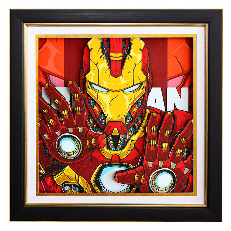 钢铁侠手工动漫立体画艺术画