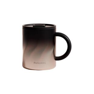 富光316L不锈钢马克杯办公杯子带盖带勺子水杯男茶杯女保温咖啡杯