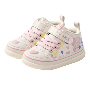 泰兰尼斯学步鞋秋冬新款保暖女宝宝机能鞋防滑软底休闲鞋女童鞋子