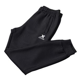 特步运动裤男裤2026春季新款官方正品针织束脚长裤宽松灰色卫裤男