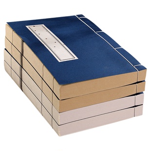 纯手工宣纸手工线装本八行十行古书黑线仿古空白门框印谱家谱小楷手抄经书复古风古代书手账本毛笔书法练习本