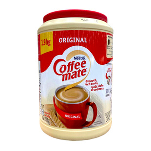 加拿大进口Nestle Coffee Mate雀巢咖啡伴侣无乳糖浓郁原味1.9kg
