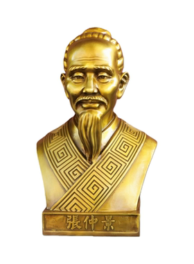 黄铜五大名医胸像摆件华佗孙思邈李时珍扁鹊张仲景半身像中医馆摆