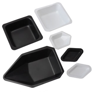 荣码塑料抗静电称量皿实验室称量盘方形菱形船形称量船称量舟铝箔盘低吸附耐腐蚀样品称重盘称重容器