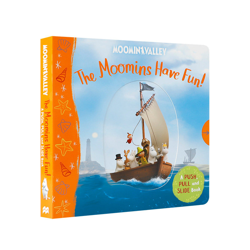 愉快的姆明一家The Moomins Have Fun 英文原版绘本 亲子互动抽拉机关书 低幼儿童英语启蒙图画纸板书 生动角色故事书 2-6岁