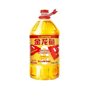 金龙鱼非转基因黄金比例食用植物调和油6.28L/桶家庭装