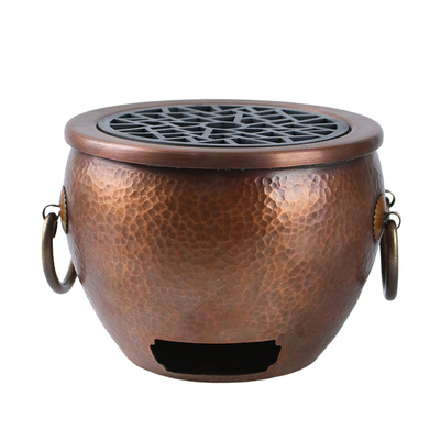 纯紫铜炭火炉围炉煮茶炉手工加厚
