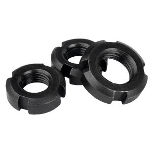 固万基圆螺母开槽螺母止退锁紧螺帽GB812防松螺母四槽M10M12-M64