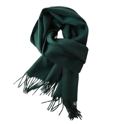 墨绿色羊绒围巾2025新款冬季围脖