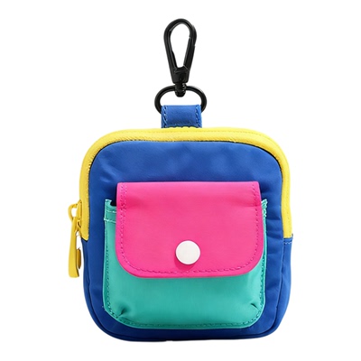 金金兔多巴胺皮革钥匙包女便携式小包迷你零钱包钥匙收纳包挂绳包