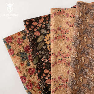 芯苼 纸材料 复古皮革纹理软布鲜花束包花资材手工花艺diy花店包装